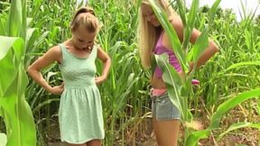 Once they go outside their horniness is too much to handle. The adorable lesbian teens gently caress their bodies and eat each other out before taking out their sex toys to make each other orgasm.