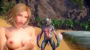 Blonde Bombshell Ravaged in Wild Three-Way Steampunk Fantasy Frenzy