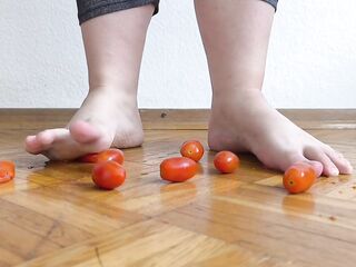 Giant Legs Vs. Cherry Tomatoes