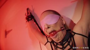 Two submissive bitches in bondage getting fucked hard by tattooed French dude