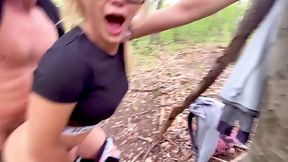 Outdoor POV Blowjob with Cherry Kiss