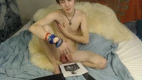Sweet American Twink Jerks Off and Shows His Ass
