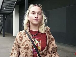 GERMAN SCOUT - Golden-haired Ukrainian Vegan Teen Lilelfie Get Multiple Climax at 1st Porn Casting