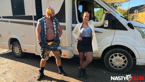 BangVan - Buxom Minivan Driver Jennifer Mendez Caught Pissing by Lamberjack!