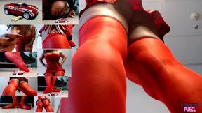 Upskirters Last Glance, Macro Man Car Crushed - Unaware Giantess, Ebony Giantess