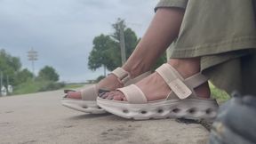 Walk at the lake turned into my feet needing a rest for your to watch