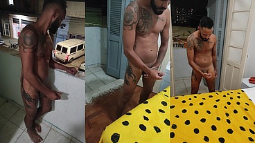 Max puto Karioca de pau duro na varanda do hotel