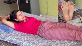 Beautiful Indian Wife Comes Home Late After Party – Husband Takes Control With Extreme Bastinado