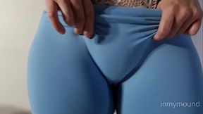 Puffy N' Hairy in Tight Leggings Show Off Big Tits
