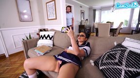 Nerdy Stepdaughter Caught Watching Porn Gets Fucked by Stepdad