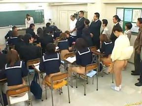 Hot Asian teens at half naked academy show it off!