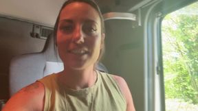Lea Pam Fingers, Strokes and Squirt 3 Times in This Solo Video Shot in the Cab of This Truck