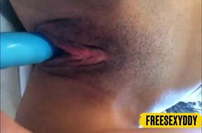 Brand New Pussy Masturbating with Brush