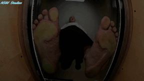 GIANT BLONDE thought she crushed you two puny men! - MOV