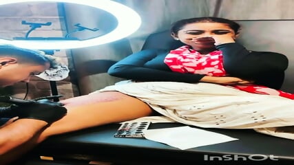 IG Hot Bold Model@shilpa_official_6.9 making Sexy tattoo Show