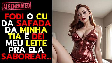 Sobrinho Espia a Tia e Depois é Seduzido por ela...