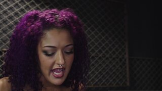 Daisy Ducati using her feet to torment the sub