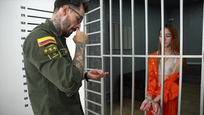 anal gape-i teach the inmate how to behave by giving her a rough fuck on her tight asshole!