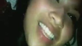 My hot and cute Asian college girlfriend eating my dick in bed