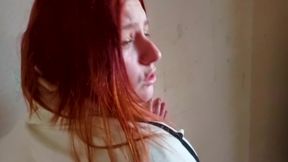 Fucked me in the stairwell while parents are at home - Swallowed Sperm - POV