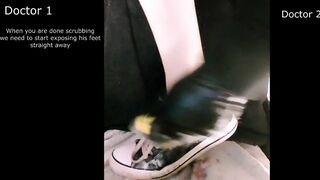 Medical sole examination and tidy POINT OF VIEW