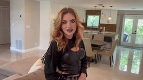 Goth MILF Neighbor Begs for Throatpie Anal Blowjob