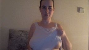 Beautiful strip tease, topless video