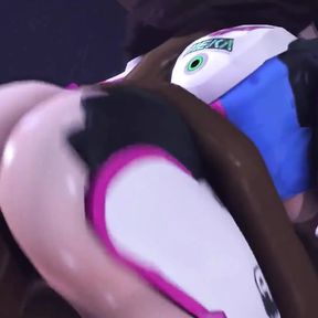 Overwatch D.va Cowgirl Riding Huge Dark Boner 2