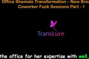 English Audio Sex Story - Office Shemale Transformation - New Breasts & Coworker Fuck Sessions - Part 1