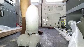 Wolvet&#039;s Tight Hole Hits a Giant Dildo