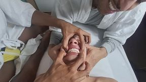 Two masseurs squeezing a client's face very hard part 2 by Giromba, Jack Harrys and Gabriel full HD