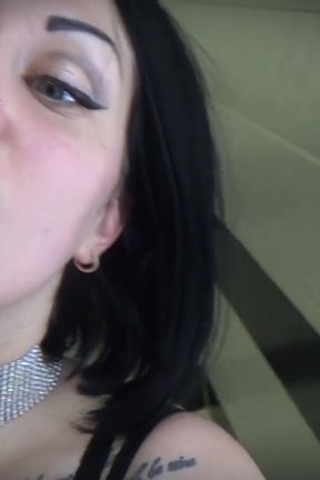 Glossy black lips