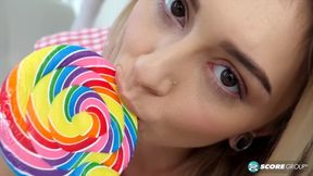 Teen blonde Chloe Temple wanks herself to climax