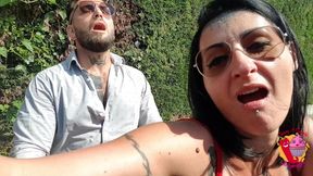 Tommy Drives and She Gives Him a Blowjob Then They Stop to Fuck