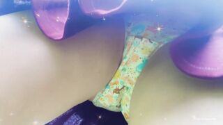 Petite cowgirl rubs my cock her pussy. The ranch. The second day
