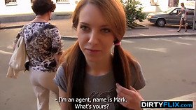 Dirty flix - a lean red haired is antsy to be fucked!