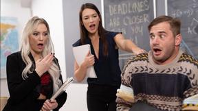 ”Two big butt teachers ravaged by colleague after he got caught masturbating”