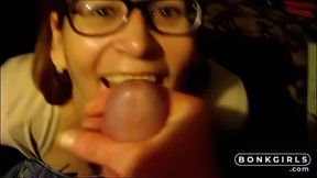 Dirty MILF Sucks Dick in the Garage