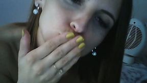 Ann Ireland Plays with Dildo.