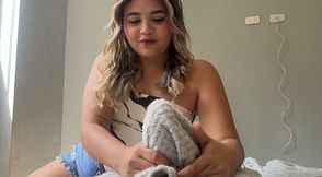 Stepsister Sees My Morning Erection and Heats up Until She Swallows All My Cum