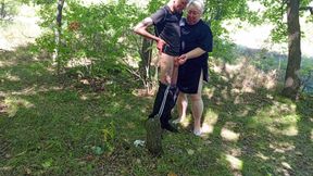 Neighbor Gives a Public Blowjob in the Park