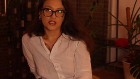 Office MILF POV blowjob with boss and employee