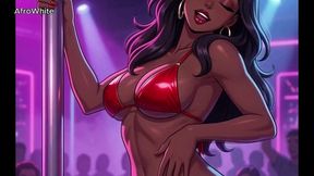 ai-generated cartoon porn - cute sexy beautiful hentai animated anime babe fucked by a black ebony dark skin big cock dude raw without condom and cum shot inside