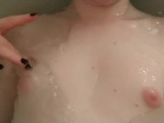 Pandora fondles her small tits