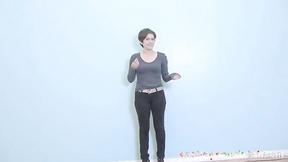 ”Short haired mommy getting ready for her first huge black cock”