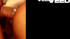 Slender ebony girlfriend takes a hard fuck in doggy style