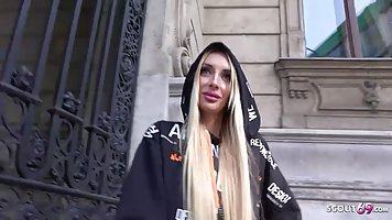 Ravishing German blonde, Anita Blanche is having casual anal sex with one of the neighbors