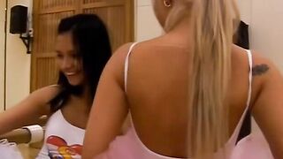 Lesbian Threesome - Passionate Dance Moves Lead to Intense Orgasmic Sex