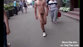 Outdoors solo fun with a young russian twink: homemade video [.