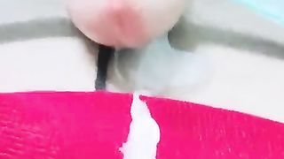 black stockings shoots a load!